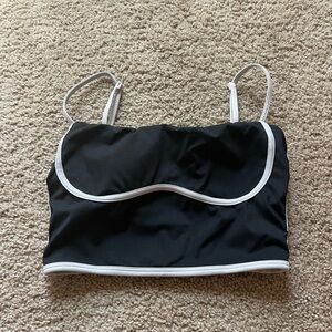 Black and white sports bra tank top